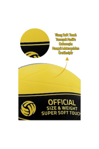 Voleybol Topu Pompalı Dahil Set Kauçuk Beta Dikişsiz Yekpare Üretim Siyah Mavi