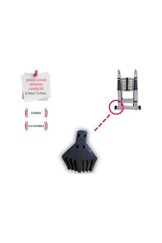 Endokon Alüminyum Merdiven Denge Ayağı Kaydırmaz Plastik