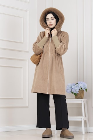 Beli İçten Tünelli Kapüşonlu Kap-camel-5556 Camel