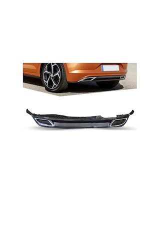 Volkswagen Polo R Line Arka Tampon Difüzörü 2018 Sonrası Mk6