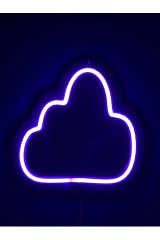 Dekoratif Bulut Neon Led Işık Şık & Modern Tasarım Mavi