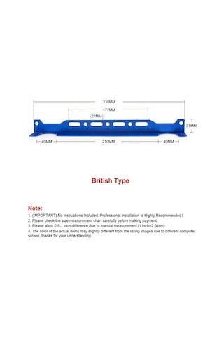 Wondernest İngiliz 330mm Araba Motor Yağı Soğutucu Montaj Braketi Kiti - Mavi Renk