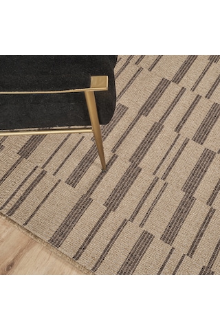 Kaşmir Halı Kilim Jüt Ravon Brown Salon Mutfak Halısı Yolluk Kahverengi