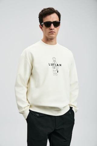 Lufian Erkek Sımba Sweatshirt 112030175 Kırık Beyaz Kırık Beyaz