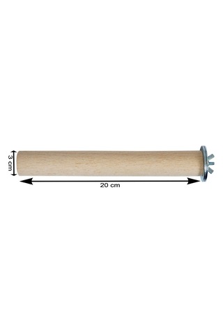 Ahşap Papağan Kuş Tüneği Boy 20 Cm Çap 3 Cm