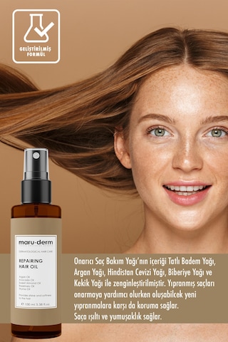 Maruderm Saç Bakım Yağı 100 ML Biberiye Yağı, Argan Yağı, Avokado & Kekik Yağı 100 ML