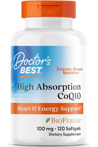 Doctor's Best High Absorption Coq10 With Bioperine 100 Mg 120 Softgels Usa Menşeii Dmmedicineden