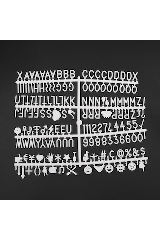 Emojili Beyaz Harf Seti, Yazı Panosu Için