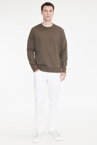 Ac&Co / Altınyıldız Classics Erkek Hakı Pamuklu Standart Fit Normal Kesim 2 İplik Bisiklet Yaka Sweatshirt Haki