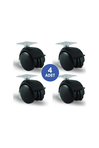 4 Adet Ec01Mkm50F. Oynak Tablalı Frenli Mobilya Tekerleği Sehpa