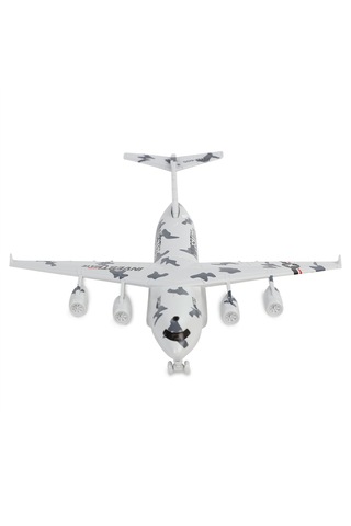 Diecast Metal Askeri Kargo Uçağı Gri Sesli Işıklı