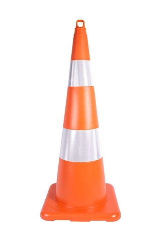 90 Cm Kırılmaz Trafik Konisi Eko 2,4 Kg (Çift Reflektifli)