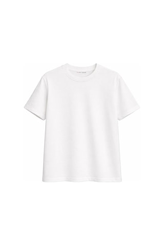 Mixray 2059 Kadın %100 Pamuk Bisiklet Yaka Simli T-shirt Beyaz