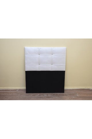 Baza Başlık 90*190 cm SUNİ DERİ BEYAZ SİLİNİR Kumaş Kapitone  Model 2 cm Sunta Üstü. El Yapım