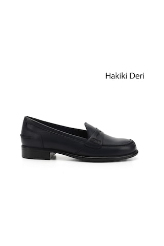 Gönderi(R) Gönderi R Kadın Lacivert Antik Hakiki Deri Loafer Ayakkabı Gdza61324138 Lacivert