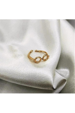 GOLD KAPLAMA KARARMAZ GÖZLÜK FİGÜR ALTTAN AYARLI EKLEM YÜZÜK-YÜZÜK10 Altın