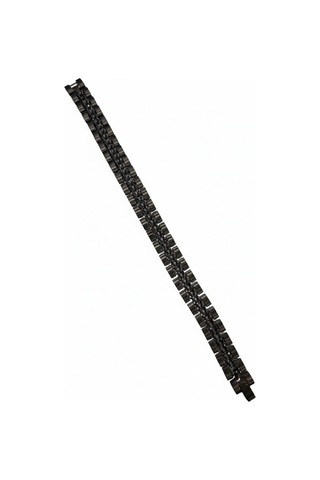 Siyah Çelik Erkek Çelik Bileklik Boy 21.5 Cm / En 1.2 Cm - Ebl0061