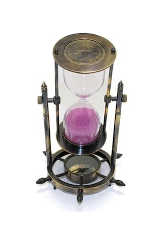 Pirinç Pusulalı Kum Saati Model 3