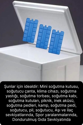 30 Adet Buz Aküsü 12 Saat Termal Soğutma Kamp Piknik Seyahat Yiyecek İçecek Çanta Soğuk Kutusu Çok Renkli