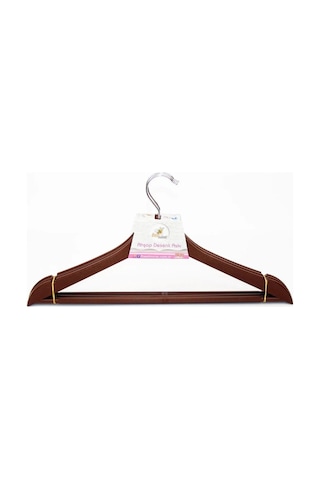 Ahşap Görünümlü Plastik Elbise Askısı 3 Lü -ak439 Diğer