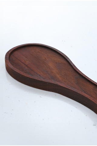Resto - Ahşap Tezgah Üstü Kirli Kepçe Kaşık Altlığı 28 Cm Kahverengi