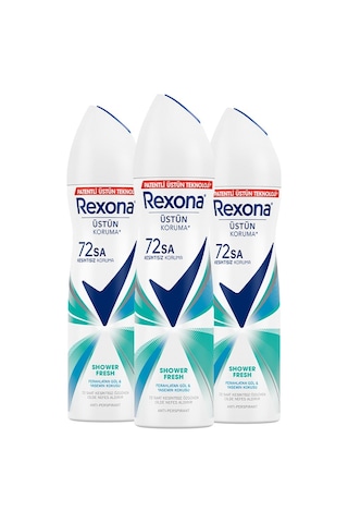 Rexona Shower Fresh 72 Saat Kadın Sprey Deodorant 3 x 150 ML
