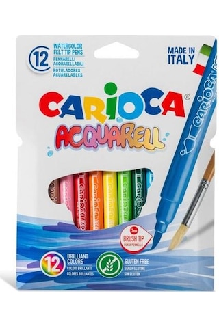 Carioca Acquarell Fırça Uçlu Keçeli Kalem 12'li