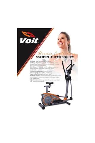 Voit D80 Seleli Manyetik Eliptik Bisiklet Çok Renkli