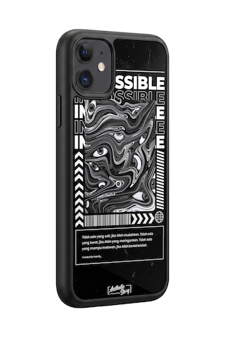 İphone 11 Uyumlu İmkansız Desenli Kamera Korumalı Darbelere Dayanıklı Kılıf 1157-imkansız-iphone11