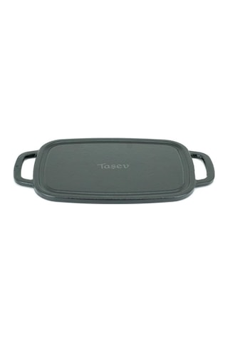 Taşev T1798 Caste Döküm Çift Taraflı Grill Izgara Mat Siyah