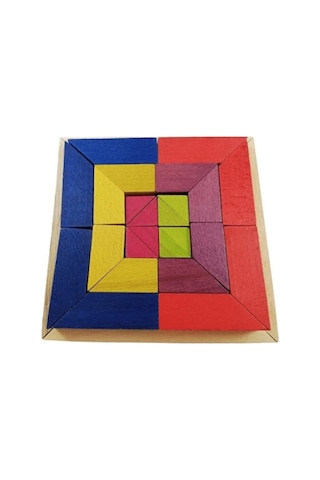 Hamaha Ahşap Renk - Şekil Oyunu - 24 Parça