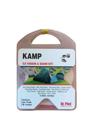 Dr Plus Kamp Outdoor İlk Yardım Bakım Kiti Minikit 14 Ürün 36 Parça Çok Renkli