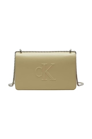 Calvin Klein Kadın Zincir Askılı Omuz Çantası Sculpted Ew Flap25 - Bej-8438 Bej
