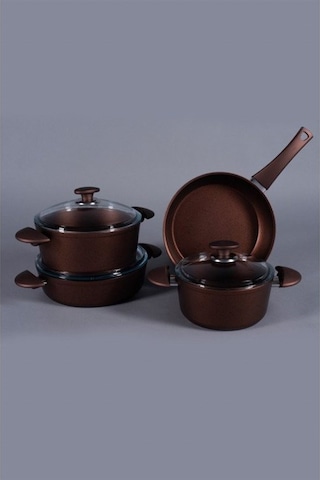 Porland Santino Bronz Tencere Takım 7 Parça