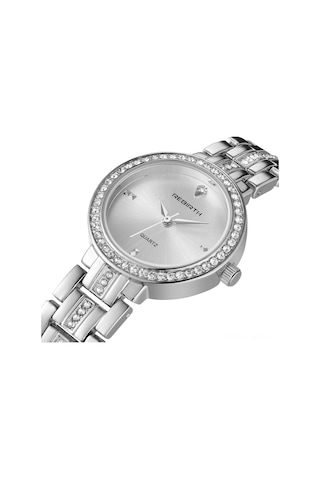 Samdoo Kadınlar İçin Yaşam Suya Dayanıklı Kuru Stili Ultra İnce Kasa Ve Paslanmaz Çelik Kayışlı Quartzluk Kol Saati Gümüş Silver