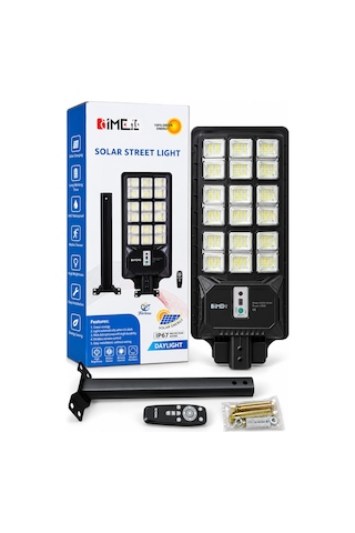 Yc1-034b 600w Solar Sokak Ve Bahçe Lambası Sensör Modunda Kesintisiz Şarj Ve Kumandalı Ve 1 Adet
