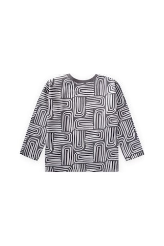 Cigit Uzun Kollu Desenli Erkek Çocuk T-shirt - Antrasit
