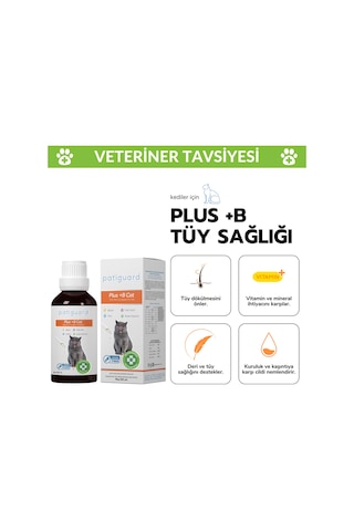 Patiguard Plus B For Cats Kedi İçin Tüy Dökülme Engelleyici 50 ML