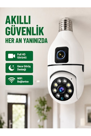 Wifi Ampul Güvenlik Kamerası 1080p Full Hd Gece Görüşlü Ve Hareket Algılamalı Najmaddin