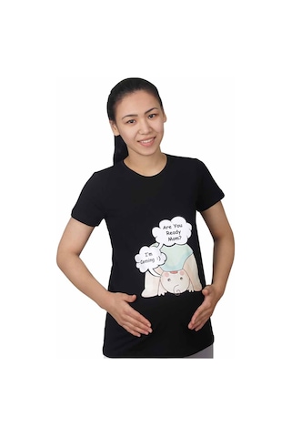 Mummy's Baby Hamile Tişört Are You Siyah 9147