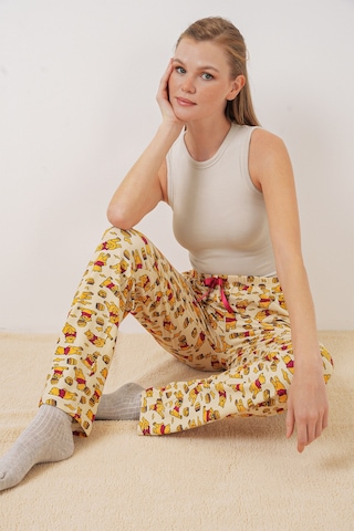 Bigdart 4323 Desenli Pijama Altı - M. Krem