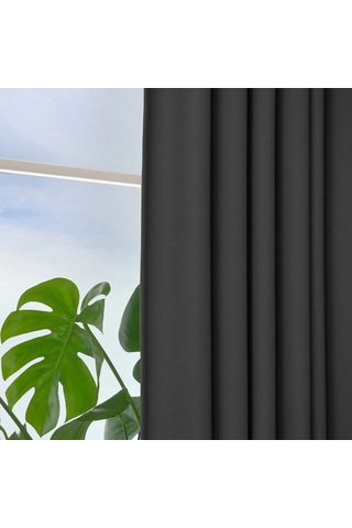 Ikea Korgmott Fon Perde 145x300 Cm Siyah Gri Siyah - Gri