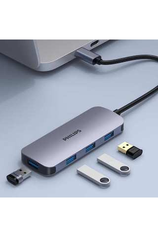 Philips Uyumlu Swr1651b Type-c To 4 Portlu Usb-a 3.2 Hub Çoklayıcı Adaptör