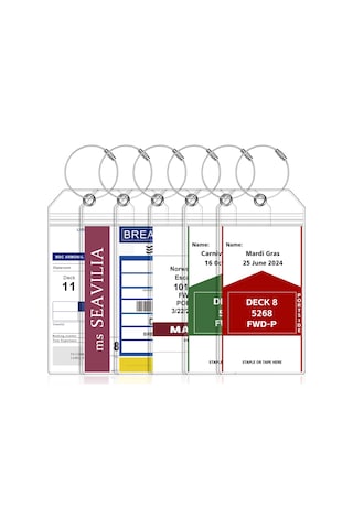 Hangfox 6 Adet Deniz Yolu Bagaj Etiketi - Şeffaf Pvc Su Geçirmez Vip Etiket, Metal Döngü İle Güvenli Kapatma Kağıt İçermez