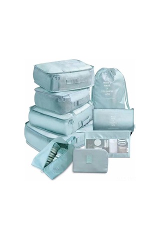 Hangfox Gri Seyahat Organizer Seti 9 Parça - Çanta İçin Giysi Ve Dijital Ürünleri Bölmeli Saklama Çantaları