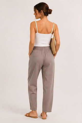 Lili Woman Kadın Taupe Natural Bağcıklı Dar Paça Pantolon E.3076 Vizon