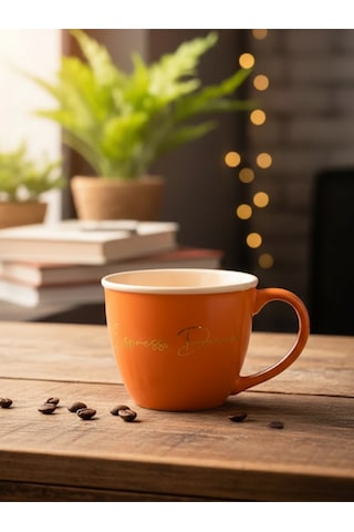 Toprak Tonlarında Porselen Kupa 200 Ml Espresso Fincanı D Renkli