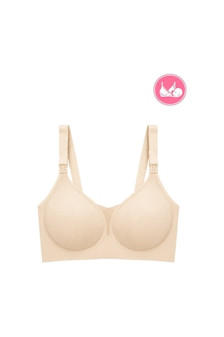 Cottonill Seamless Bra - Nuvia Ten Lazer Kesim Klipsli Önden Açılabilir Rib Dokulu Dikişsiz Emzirme Sütyeni