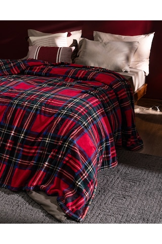 Clorel Çift Kişilik Welsoft Baskılı Battaniye - Kırmızı 8684427292181 Çok Renkli