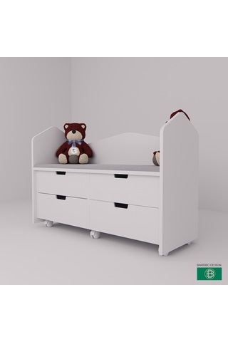 Çocuk Odası Tekerlekli Oturma Yerli Ve Çekmeceli Mobilya